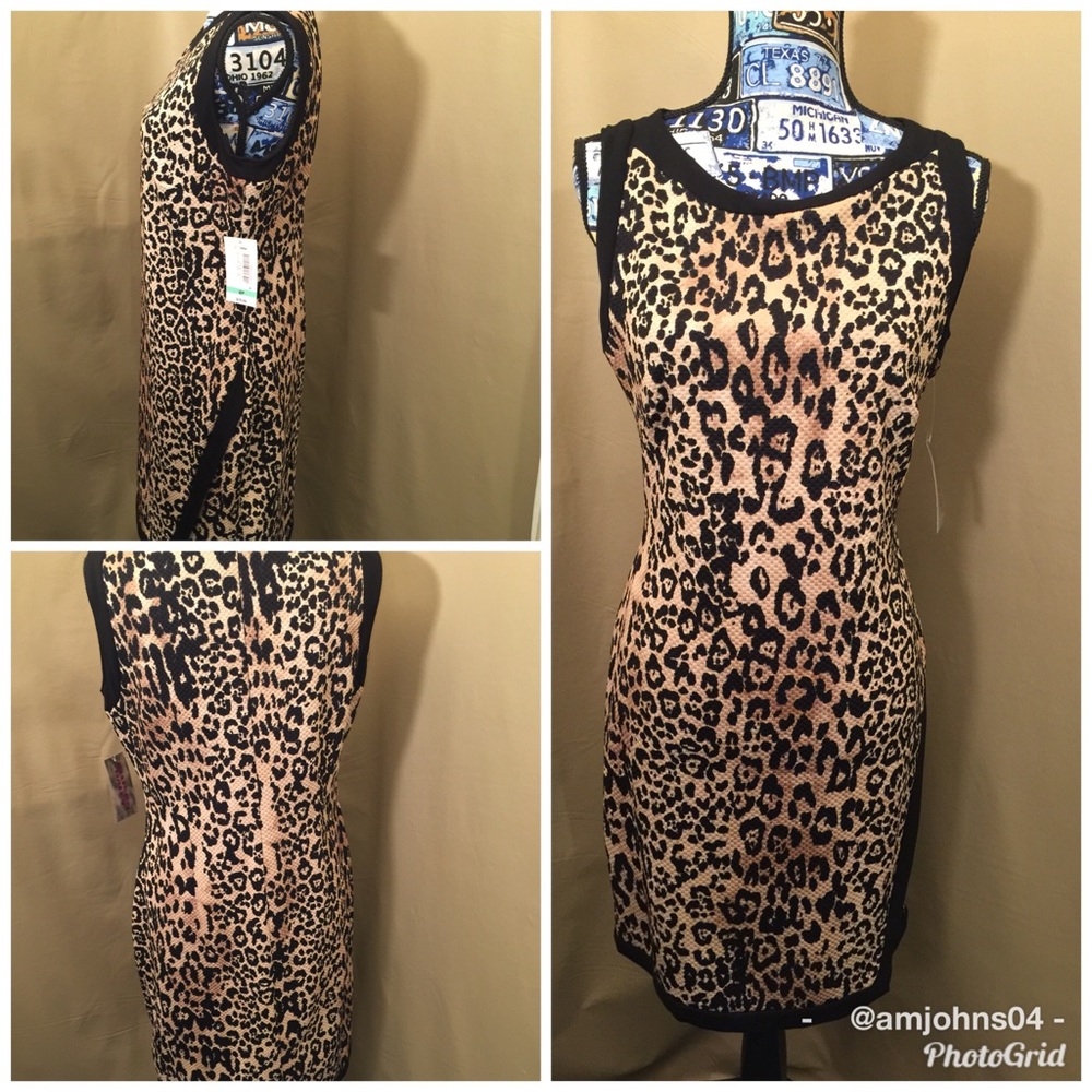 ALLISON DALEY LEOPARD PRINT DRESS